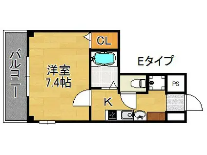 MPLAZA住吉公園弐番館(1K/8階)の間取り写真