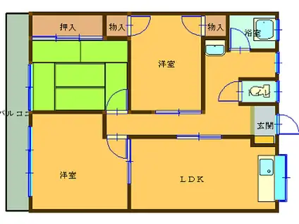 第2梅田ハイツ(3LDK/3階)の間取り写真