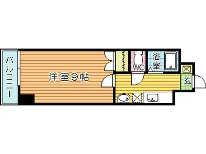 FOXEY(1K/3階)の間取り写真