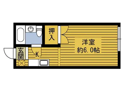 アルフォート(ワンルーム/2階)の間取り写真