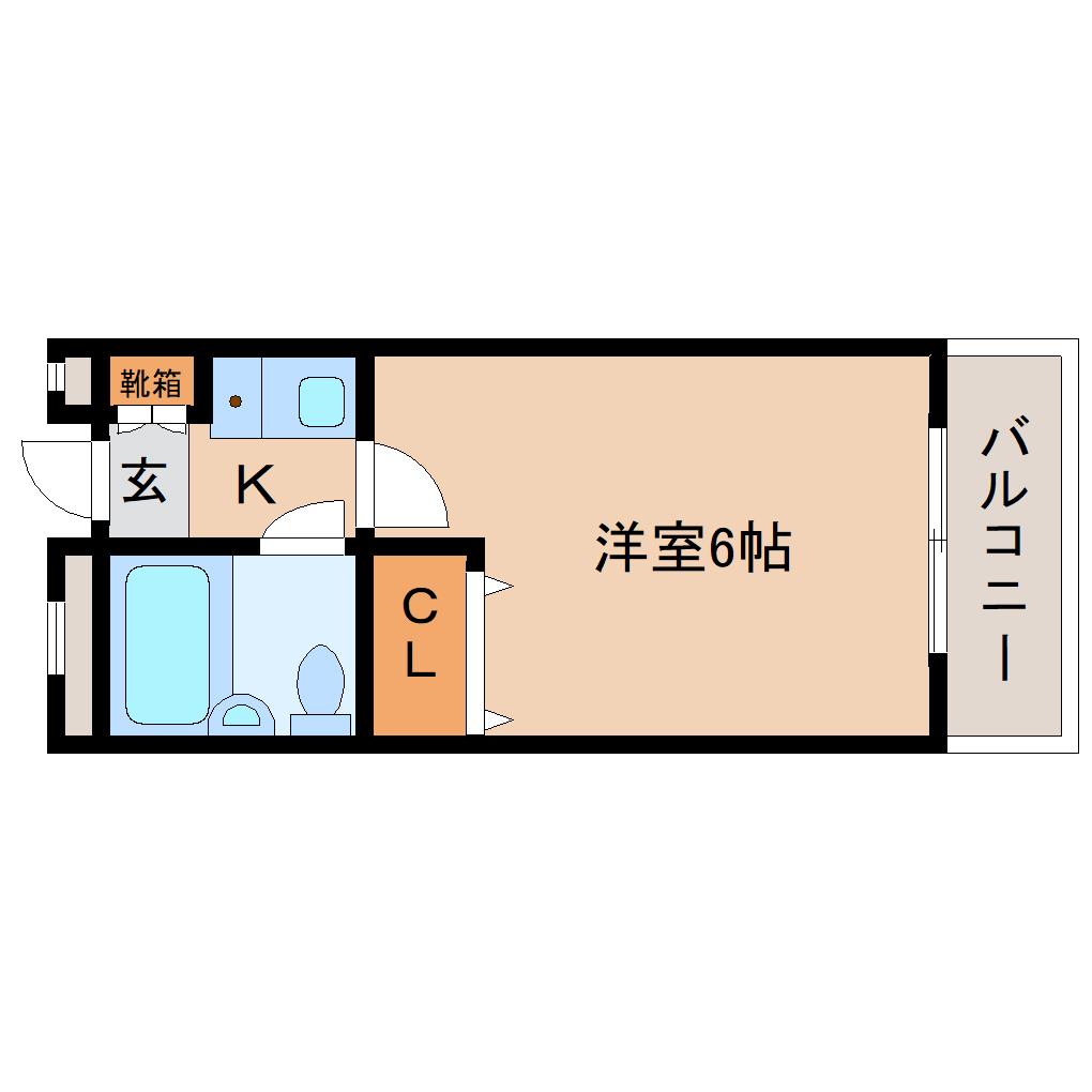 コーポ三和新大宮II号館(1K/3階)の間取り写真