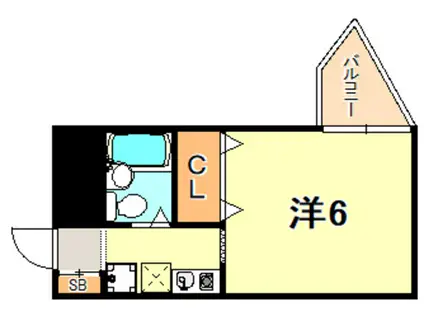 ヒルバレー妙法寺駅前(1K/3階)の間取り写真