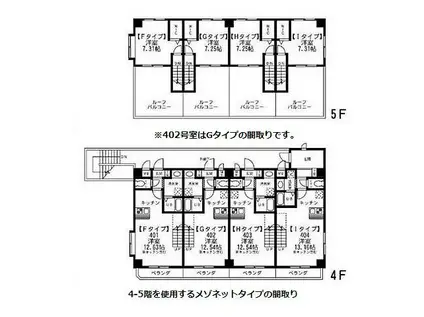 DJひたち野III(1LDK/4階)の間取り写真