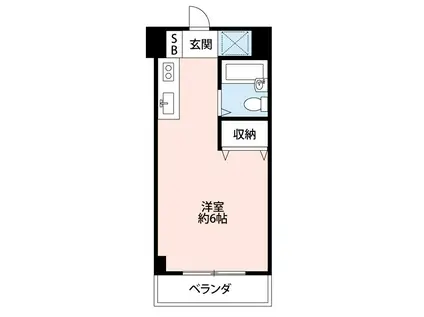 エステートロイヤル(ワンルーム/3階)の間取り写真