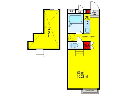 リヴェールすみれ台アネックス(1K/1階)の間取り写真