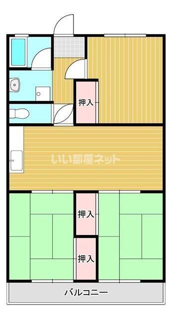 大野屋ビル(3LDK/3階)の間取り写真