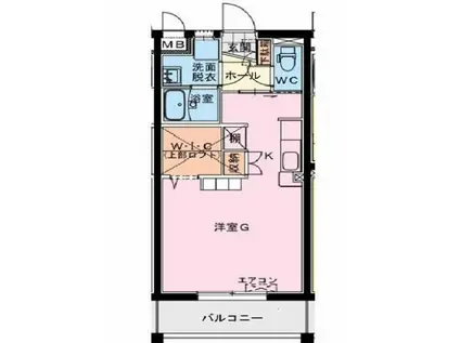 LUTORIINE(1K/1階)の間取り写真