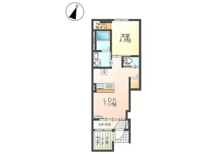 FARBE(1LDK/1階)の間取り写真