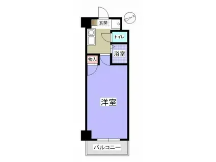 ウィンザーテラス牛田(1K/4階)の間取り写真