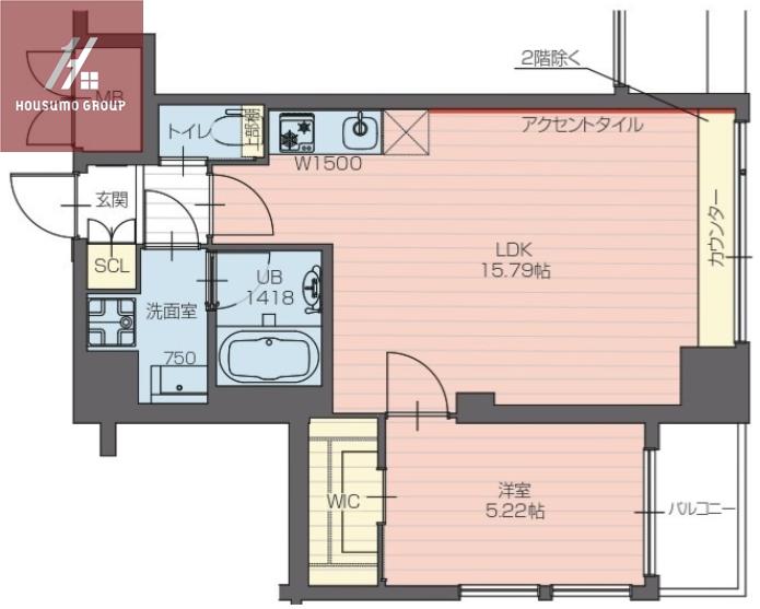 プレジオ長田(1LDK/3階)の間取り写真