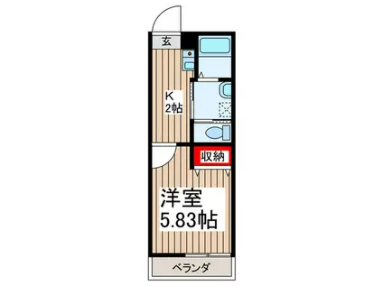 新河岸共同(1K/3階)の間取り写真