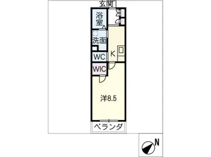 オーレットクラシカ(1K/3階)の間取り写真