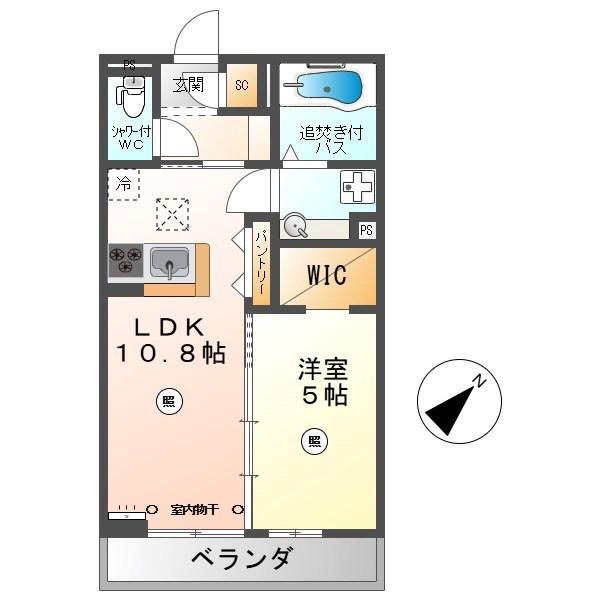 LUMIERE 33(1LDK/1階)の間取り写真