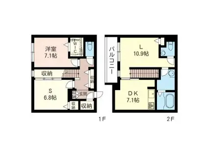 FOREST STAGE(1SLDK/1階)の間取り写真