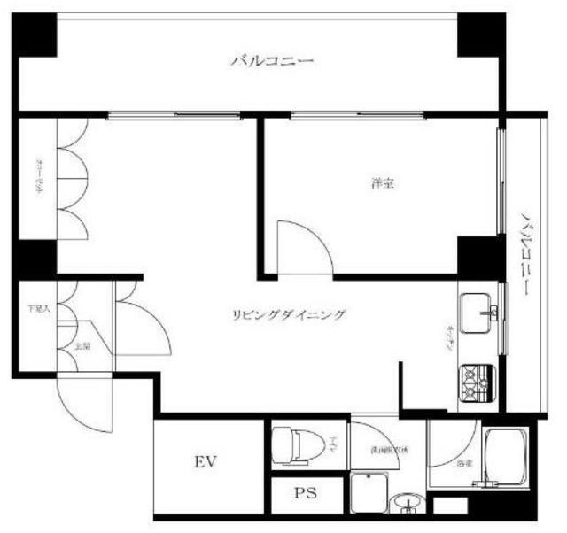 サーラ白金(1LDK/6階)の間取り写真