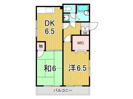 カミーリャ・青戸(2DK/1階)の間取り写真