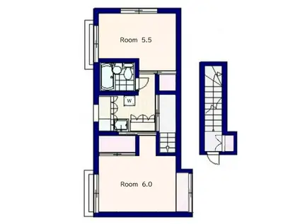山田ハウス(2K/2階)の間取り写真