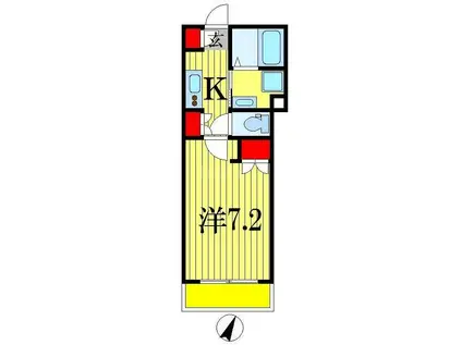 メゾンルミエール(1K/3階)の間取り写真