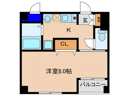 トラディショナル杉本(1K/2階)の間取り写真