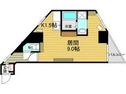 フロンティア157(1LDK/6階)の間取り写真