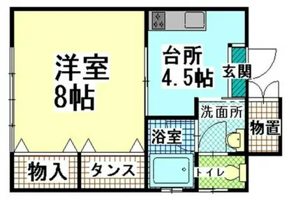 メゾンおさない(1K/2階)の間取り写真