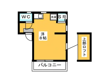 ステップハウス(ワンルーム/3階)の間取り写真