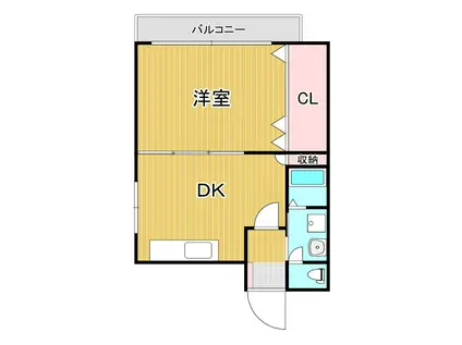 フリーダム6(1DK/5階)の間取り写真