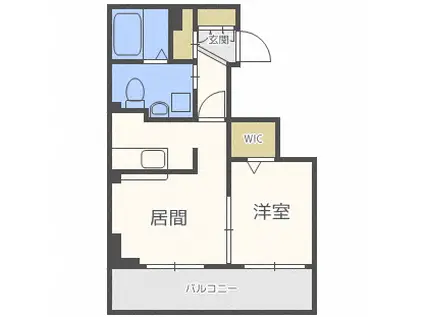 レジディア南1条(1LDK/10階)の間取り写真