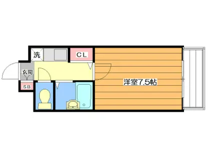 ドルチェ山手壱番館(1K/3階)の間取り写真