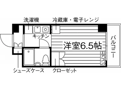 アールグレー中神(1K/2階)の間取り写真