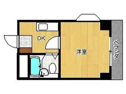 アルバトロス原(1K/4階)の間取り写真