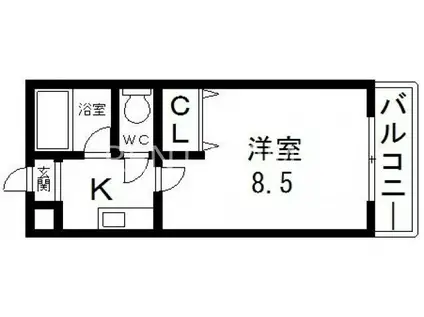 コンフォート布施(1K/3階)の間取り写真
