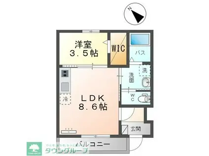 フェリーチェ(1LDK/1階)の間取り写真