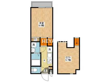 ヴィオラ西郷(1SK/1階)の間取り写真