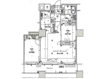 ザ・パークハウス西新宿タワー60(2LDK/24階)の間取り写真