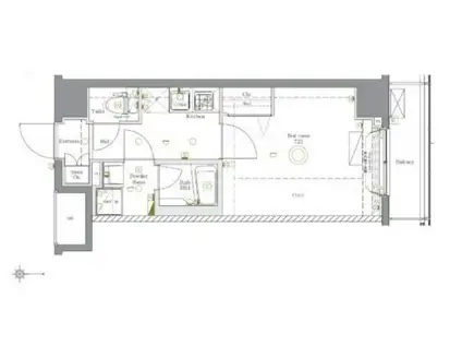 AZEST川崎大師II(1K/8階)の間取り写真