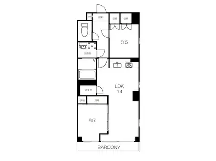 アトゥレ柿の木坂(2LDK/5階)の間取り写真