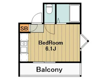 アンジュ清新(ワンルーム/3階)の間取り写真