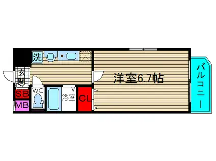 レジェンドール日本橋東(1K/3階)の間取り写真