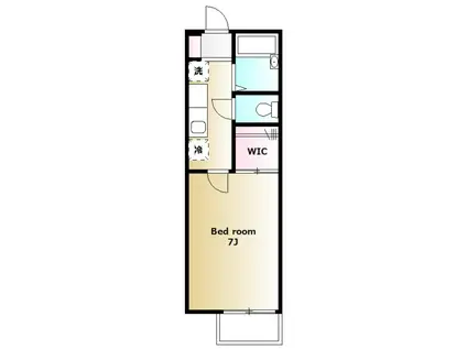 サント・ミカエル(1K/2階)の間取り写真