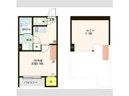 中野字大貝沼アパート 3月末まで入居OK(1K/1階)の間取り写真