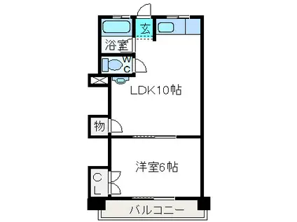 第1大森マンション(1LDK/1階)の間取り写真
