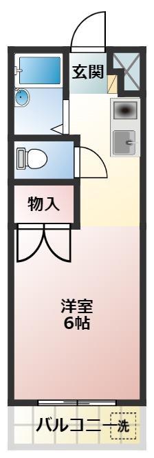 アイリス小池(1K/1階)の間取り写真