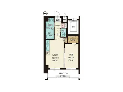 アースコートYSシティ西神原(1LDK/7階)の間取り写真