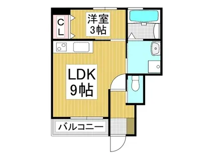 ヒルサイドテラス伊那中央A(1LDK/1階)の間取り写真