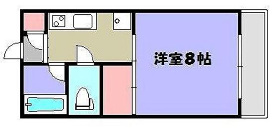 KAUL築港新町(1K/3階)の間取り写真