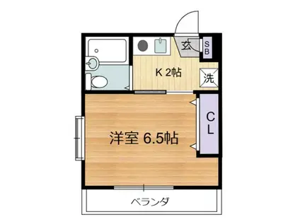 メゾンT(1K/2階)の間取り写真