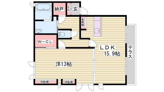 GRANCEED寿(1LDK/2階)の間取り写真