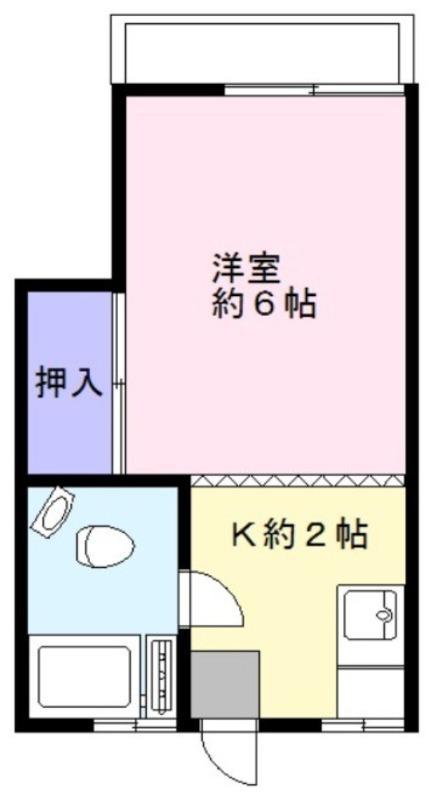メゾンK(1K/1階)の間取り写真