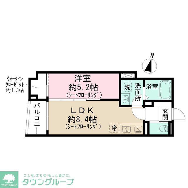 東京都練馬区上石神井南町計画(1LDK/1階)の間取り写真